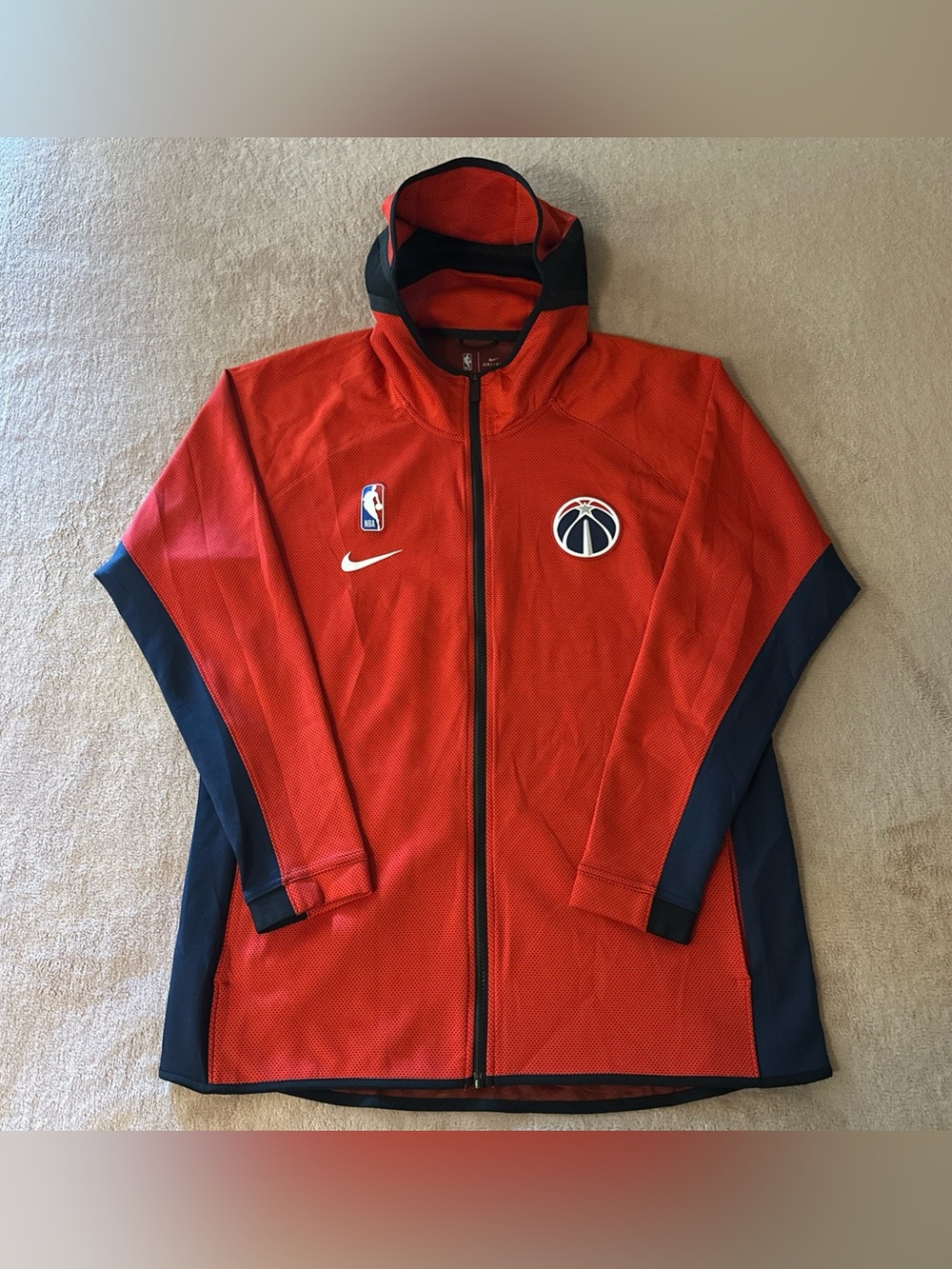 NWOT Nike NBA Washington Wizards Showtime Therma Flex Warm-Up Hoodie Size XL